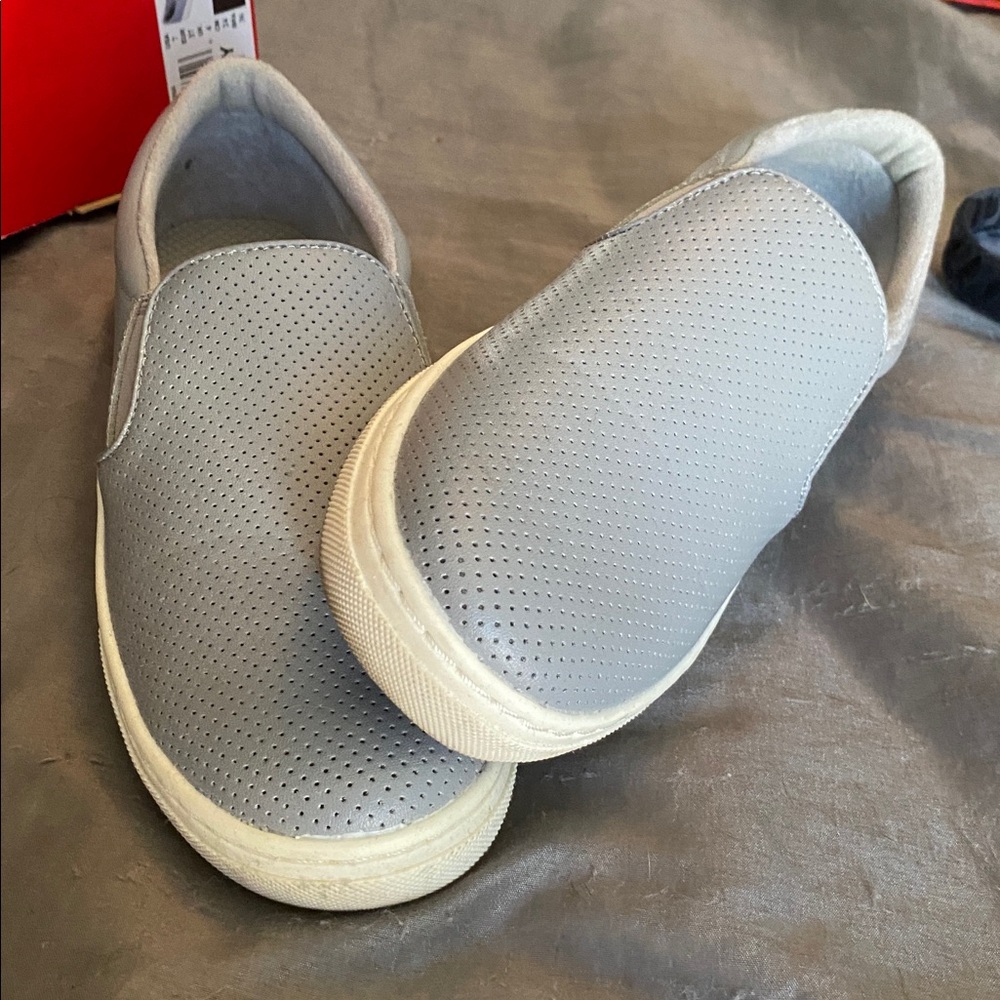 Skechers Light Gray Memory Foam Slip-Ons